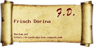 Frisch Dorina névjegykártya