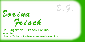 dorina frisch business card